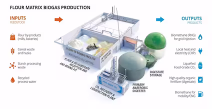 Biogas from Flour