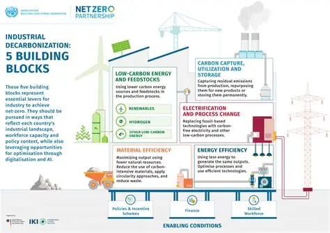 UNIDO industrial decarbonization building blocks, including CCUS.